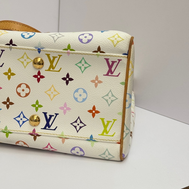 (限量極稀有) LV 村上隆聯名 白彩老花 限量款 肩背+托特包-20