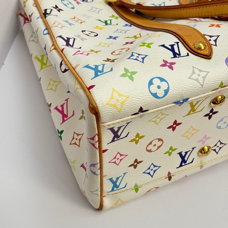 (限量極稀有) LV 村上隆聯名 白彩老花 限量款 肩背+托特包-21