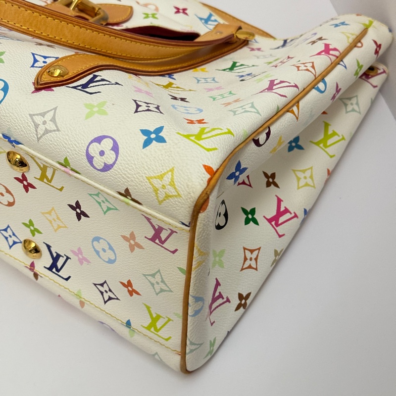 (限量極稀有) LV 村上隆聯名 白彩老花 限量款 肩背+托特包-22