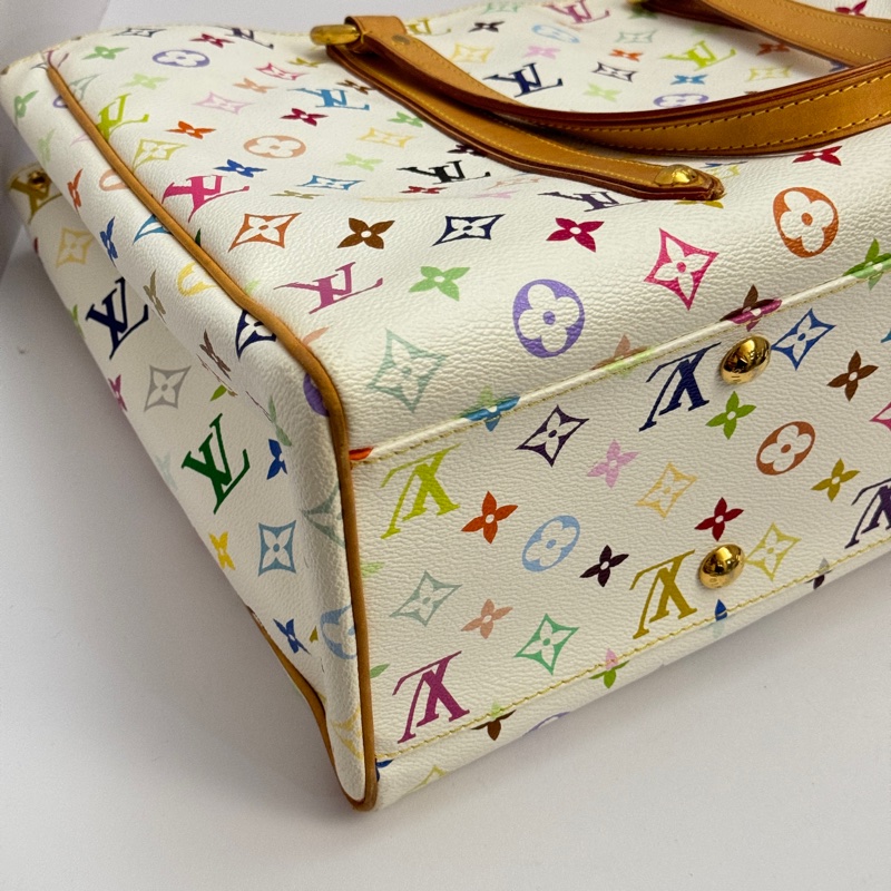 (限量極稀有) LV 村上隆聯名 白彩老花 限量款 肩背+托特包-23