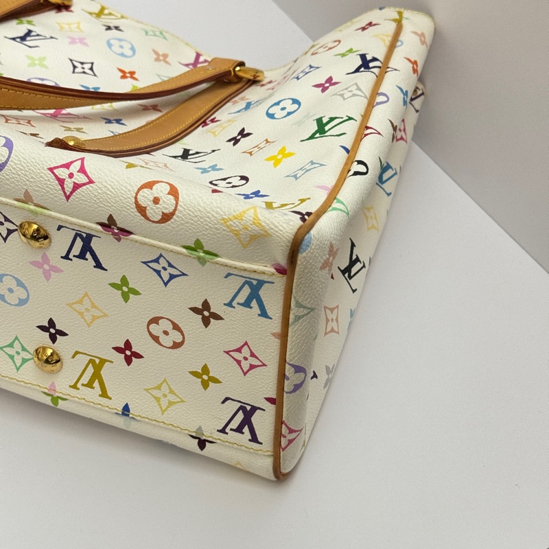 (限量極稀有) LV 村上隆聯名 白彩老花 限量款 肩背+托特包-24