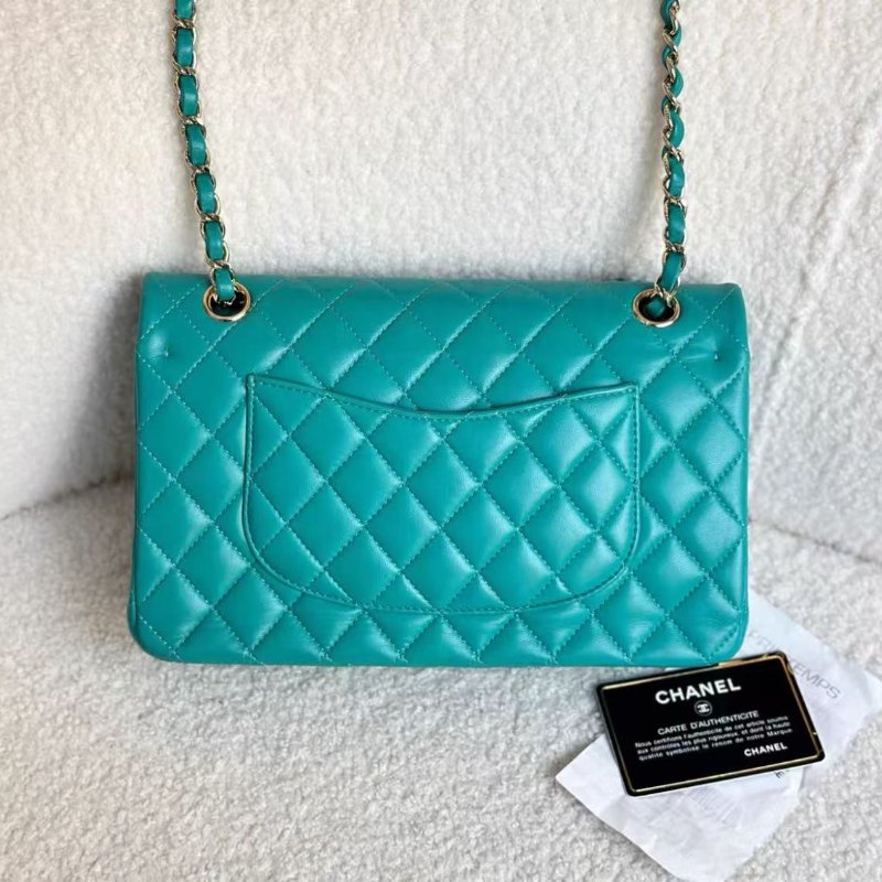 Chanel 銀扣cf中號鍊條肩背包 99新 配件塵袋-5