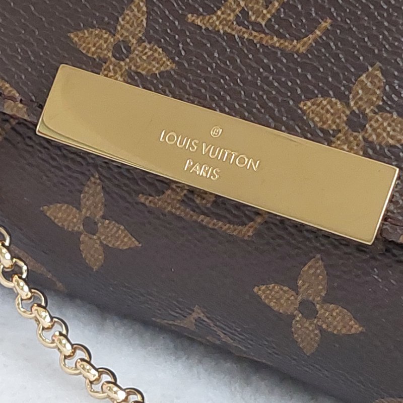 LV 經典老花M40718 🎀現品實拍 🎀 Favorite MM 經典花紋鍊條肩背包 斜背包~二手-66