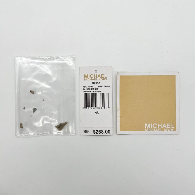 【糖糖-名人公益精品】 Michael Kors焦糖橘鍊條斜背包-24