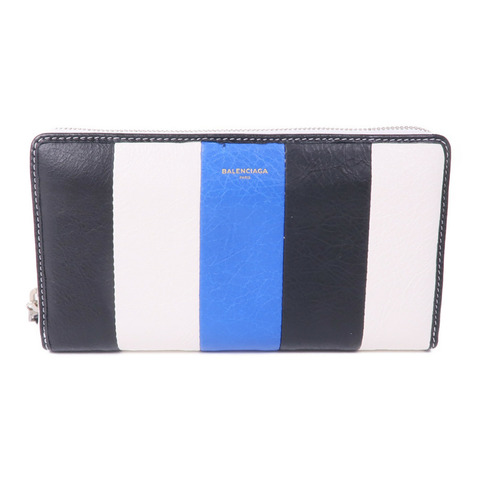 BALENCIAGA 牛皮皮革Zipper Long Wallet銀扣長錢包