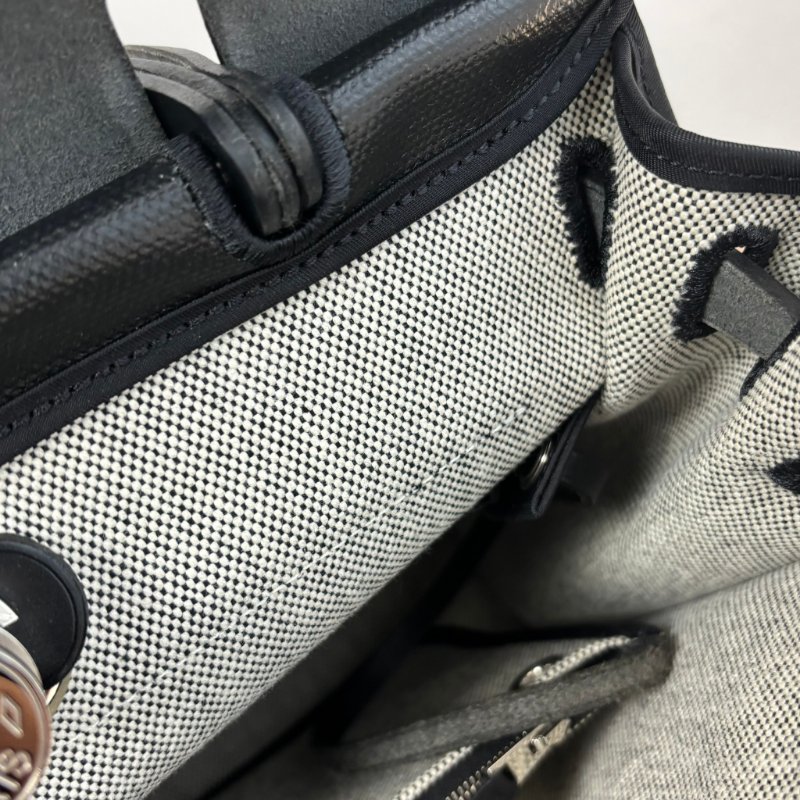 ::HERMES:: C刻 黑色防水帆布 herbag 31 手提 肩背 斜背包-12
