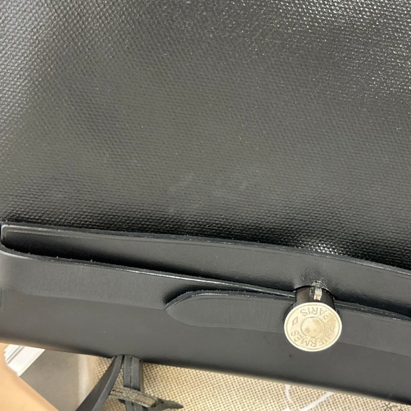 ::HERMES:: C刻 黑色防水帆布 herbag 31 手提 肩背 斜背包-17