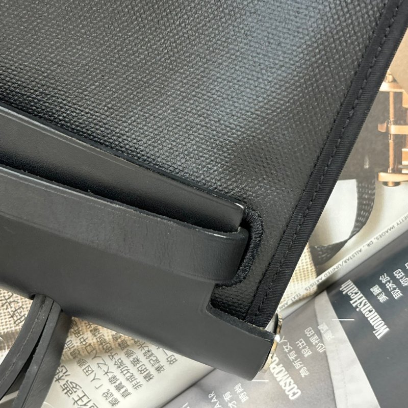 ::HERMES:: C刻 黑色防水帆布 herbag 31 手提 肩背 斜背包-19