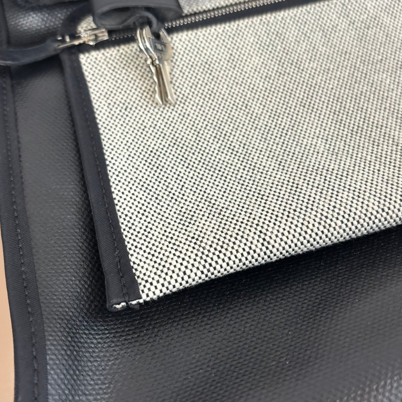 ::HERMES:: C刻 黑色防水帆布 herbag 31 手提 肩背 斜背包-30