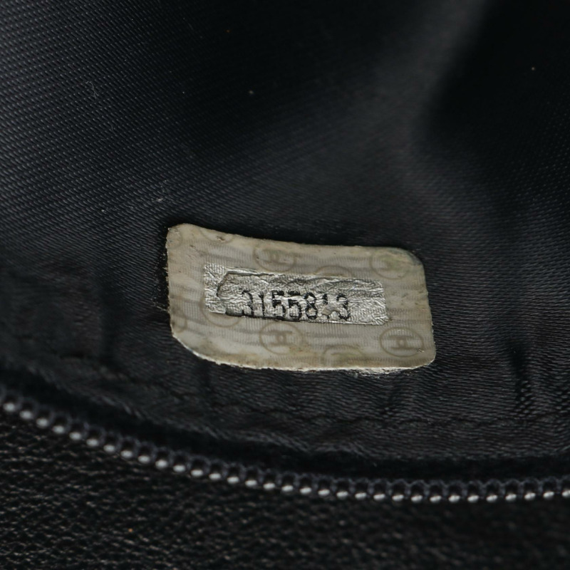 CHANEL 菱格紋鏈條單肩包 小羊皮 綿羊皮 黑色 二手 女士 GHW-4