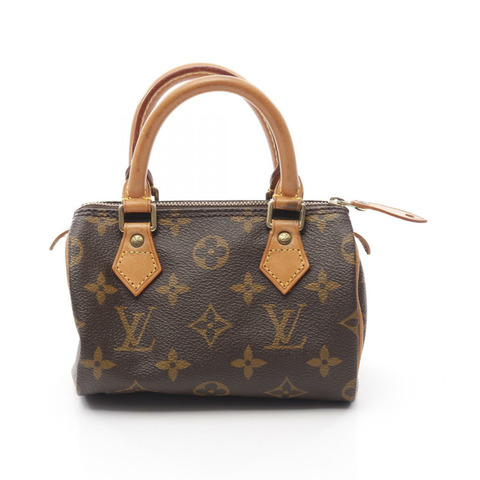 LOUIS VUITTON 迷你 Speedy 手提包 M41534 Monogram 帆布皮革棕色二手 LV