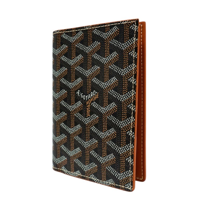 Goyard 印花帆布護照套(黑)-1