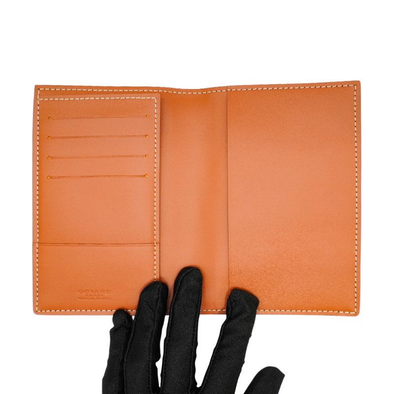 Goyard 印花帆布護照套(黑)-4