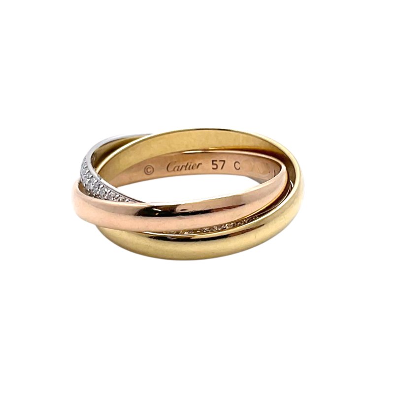 Cartier 卡地亞 Trinity 18K 鑽石 戒指-2