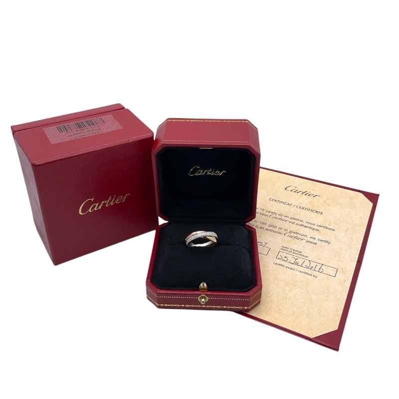 Cartier 卡地亞 Trinity 18K 鑽石 戒指-5