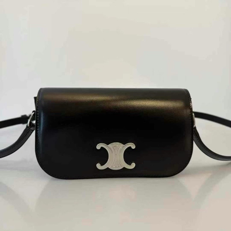 促銷品 CELINE 亮面牛皮革TRIOMPHE小號斜揹袋-0