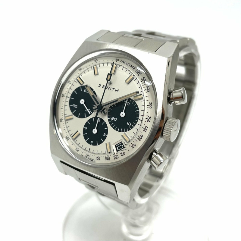 ZENITH 3.L384.400 魯邦三世第二版日本限量 200 枚 Revival A384 Chronomaster 手錶不銹鋼男士銀色-2