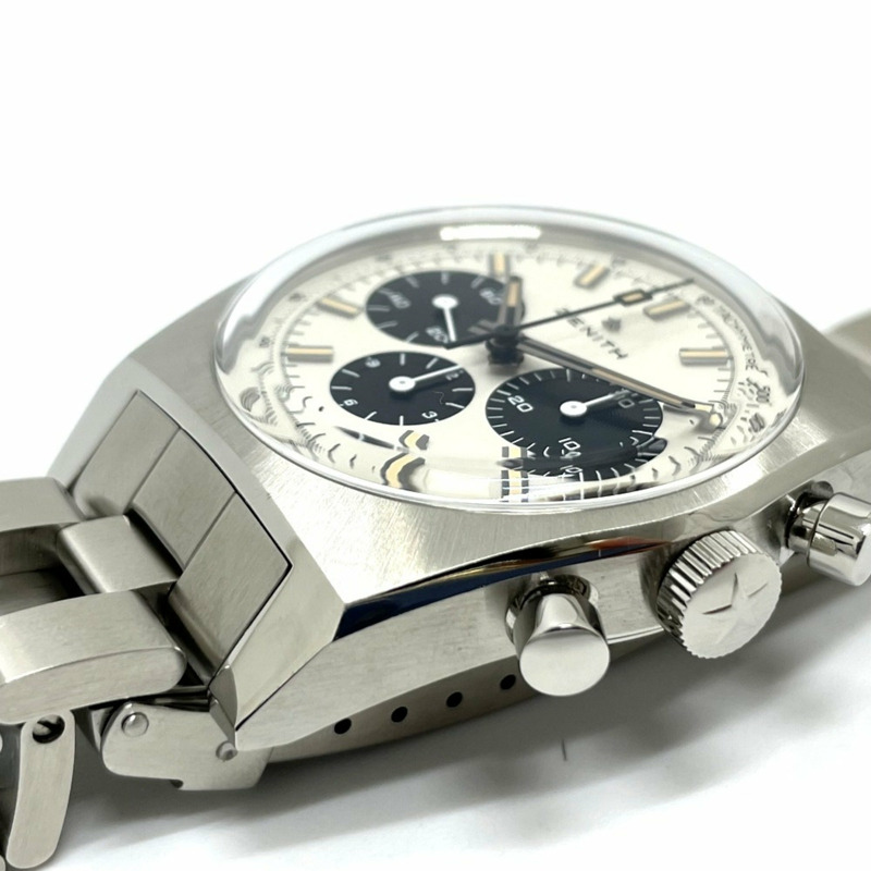 ZENITH 3.L384.400 魯邦三世第二版日本限量 200 枚 Revival A384 Chronomaster 手錶不銹鋼男士銀色-8