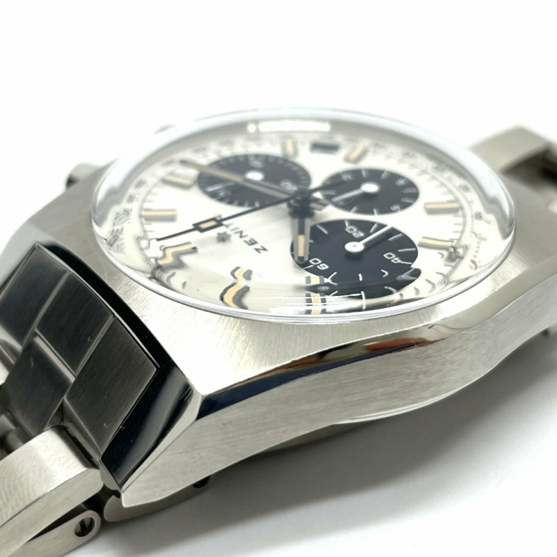 ZENITH 3.L384.400 魯邦三世第二版日本限量 200 枚 Revival A384 Chronomaster 手錶不銹鋼男士銀色-9