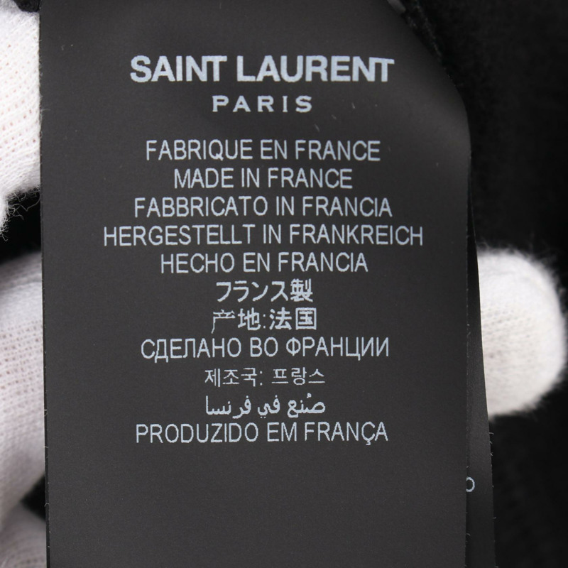 SAINT LAURENT 運動衫 799172Y37WH1000XL 棉黑色 全新 男士-4