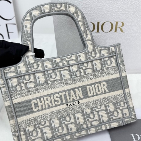 Dior 老花托特灰色 mini 全新帶票 可送人