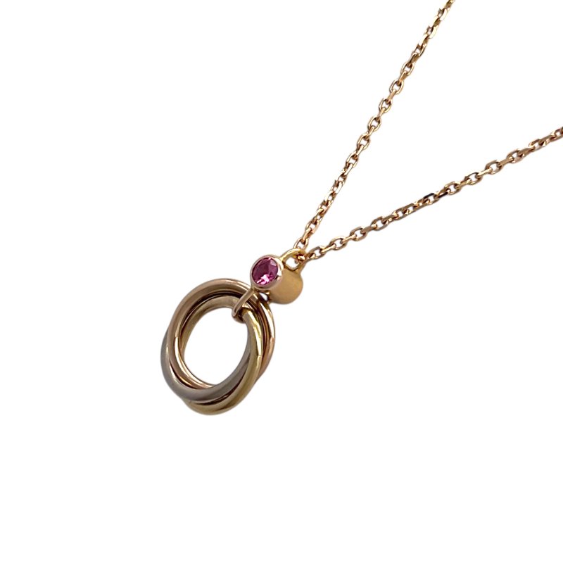 Cartier 卡地亞 Trinity 18K 粉紅色尖晶石 項鏈-2