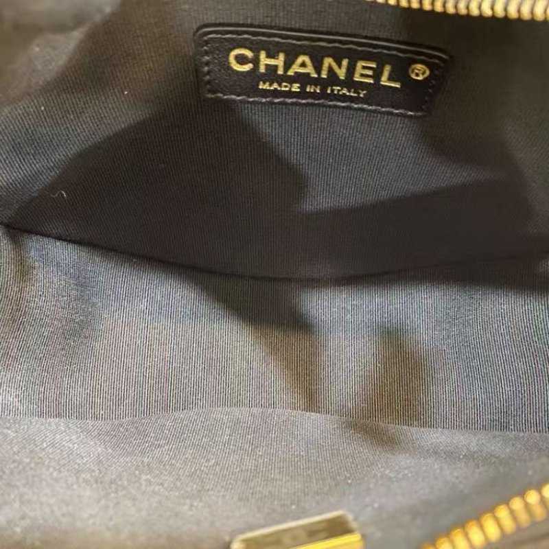 chanel 23P月亮包黑金小號芯片款21*15cm 99新 配件塵袋-4