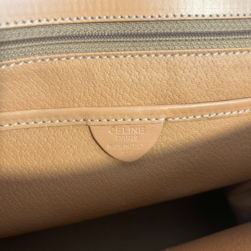 Celine Kelly凱旋門啡色手提包肩背側肩袋 送肩帶 中古vintage-9