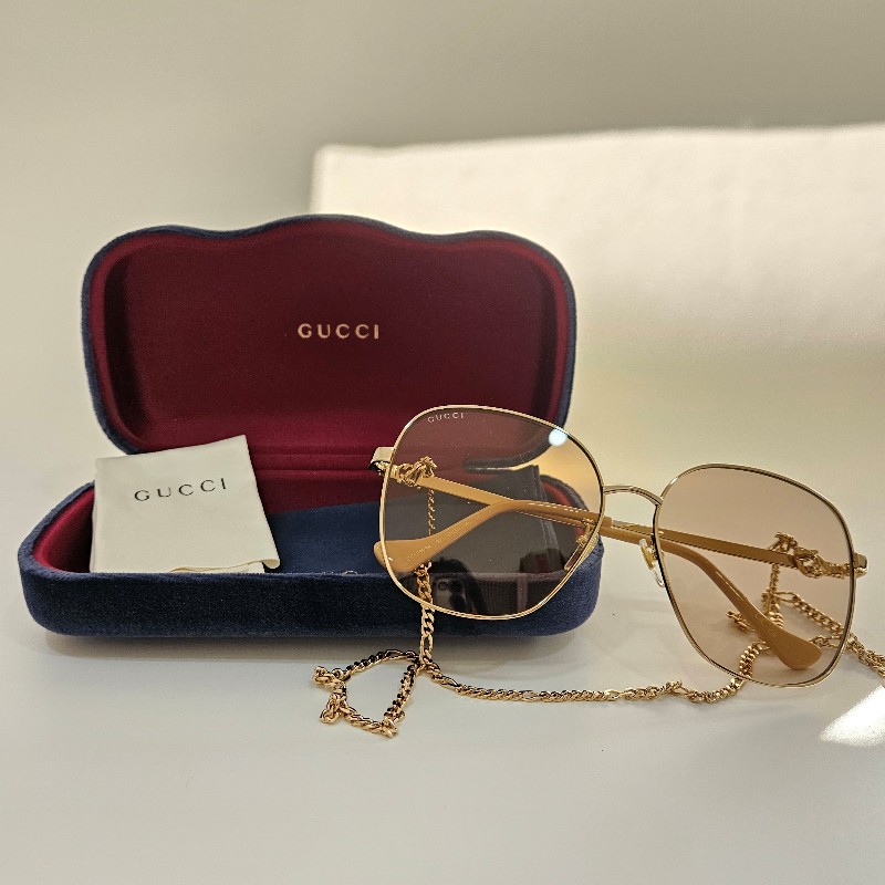NOW BAGS|【全新現貨】GUCCI 迷鏈系列 眼鏡鏈太陽眼鏡-3