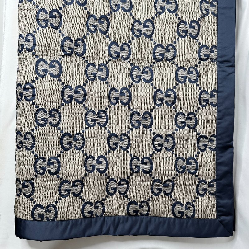 GUCCI 全新雙面GG棉質單人蓋毯-2