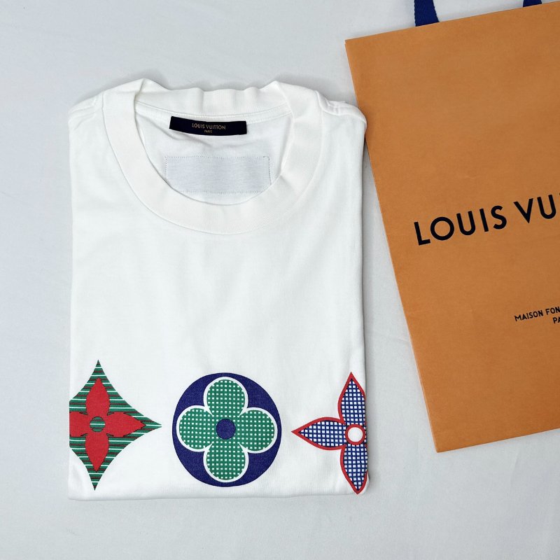 LV Monogram花卉圖案T恤-0