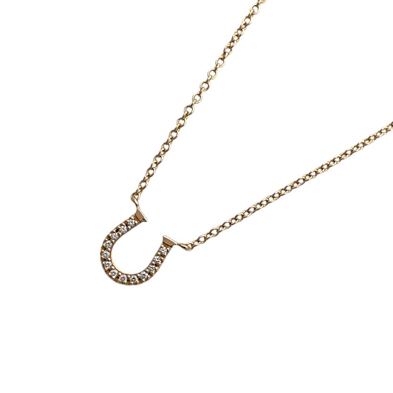 Tiffany & Co. 蒂芙尼 18K 黃金 馬蹄 鑽石 項鏈-0