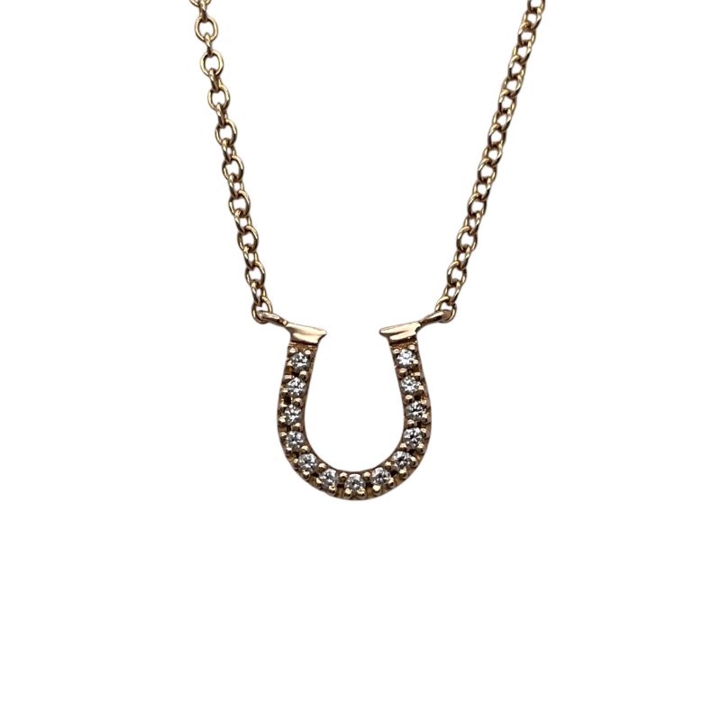 Tiffany & Co. 蒂芙尼 18K 黃金 馬蹄 鑽石 項鏈-1