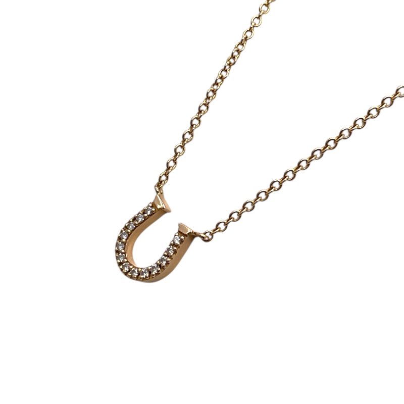 Tiffany & Co. 蒂芙尼 18K 黃金 馬蹄 鑽石 項鏈-2