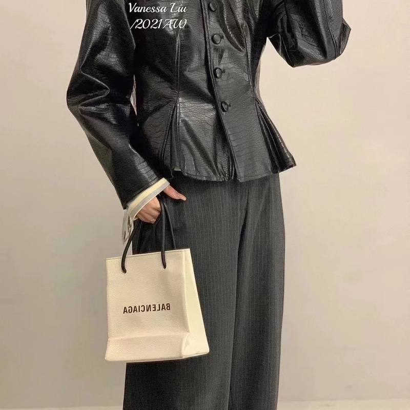 Balenciaga 紙袋包 白色-11