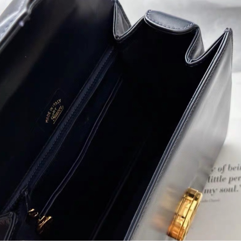 Gucci 金銀扣金手柄Kelly 送肩帶 質感💯 手提肩背都好看-5