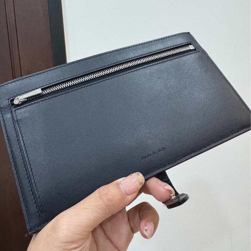 CELINE 藍紫色 蜥蜴皮 woc 長夾 皮夾 錢包 錢夾 卡夾 卡包 信用卡夾 斜背包 肩背包 手提包-9