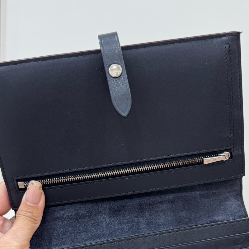 CELINE 藍紫色 蜥蜴皮 woc 長夾 皮夾 錢包 錢夾 卡夾 卡包 信用卡夾 斜背包 肩背包 手提包-12