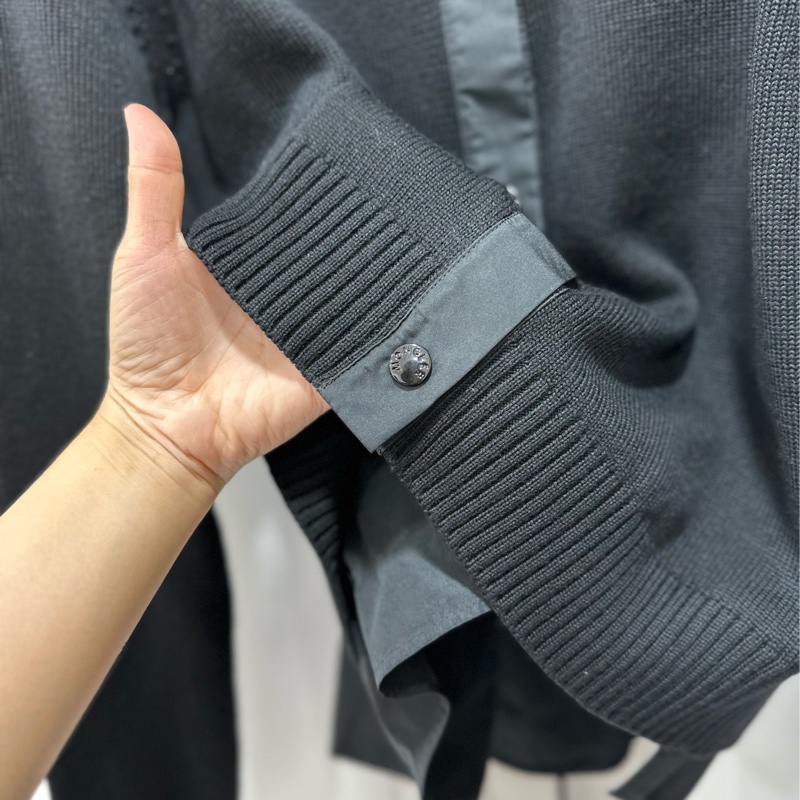 moncler 黑色 立領 針織上衣 針織外套 線衫 上衣 外套-4