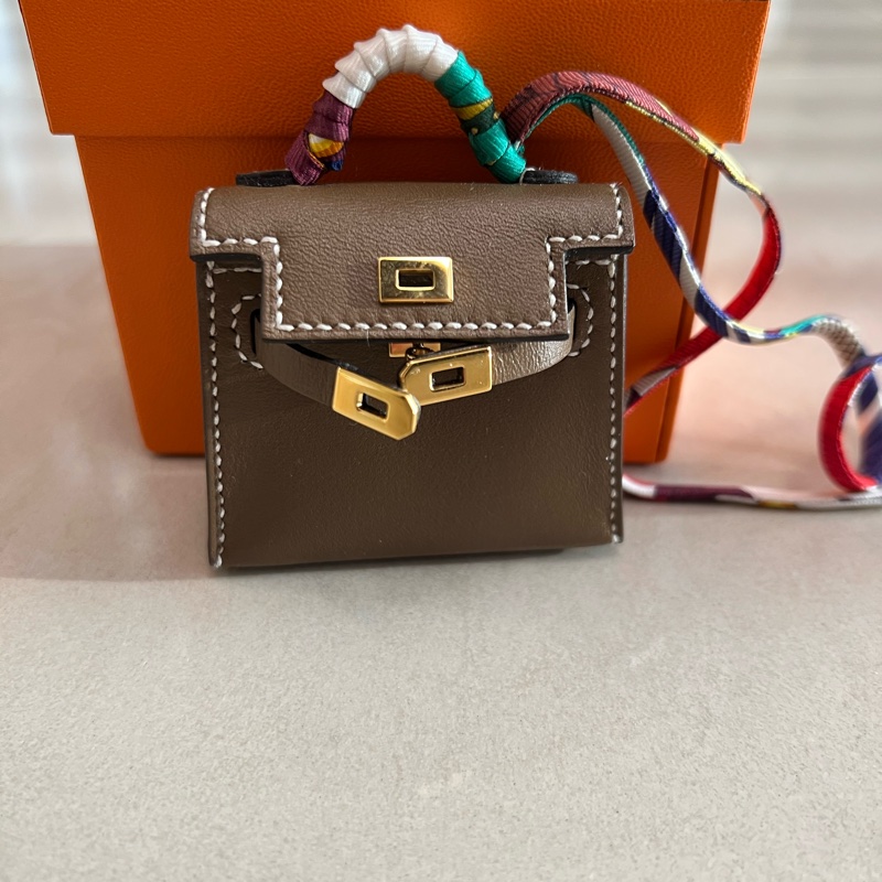 Hermes 大象灰Kelly 吊飾-5