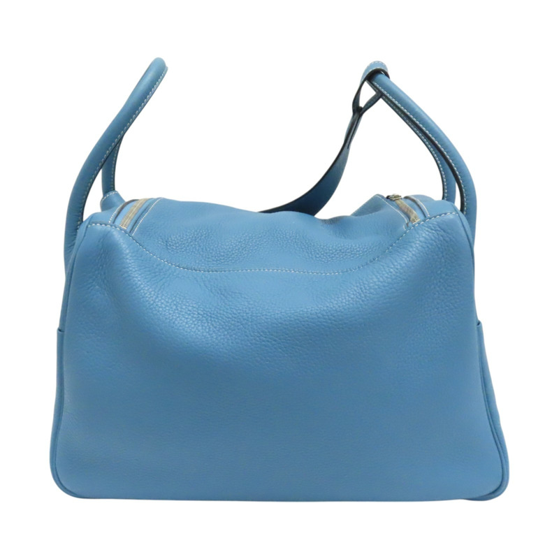 藍色 Taurillon牛皮 Lindy 34 肩背包 口L刻 銀扣【HERMES 愛馬仕】-1