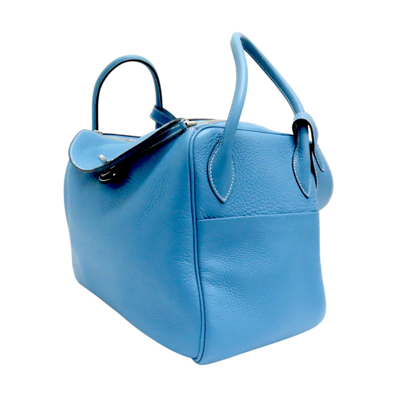 藍色 Taurillon牛皮 Lindy 34 肩背包 口L刻 銀扣【HERMES 愛馬仕】-2