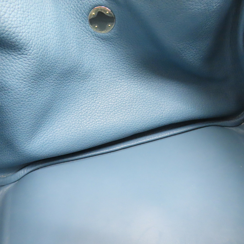 藍色 Taurillon牛皮 Lindy 34 肩背包 口L刻 銀扣【HERMES 愛馬仕】-5