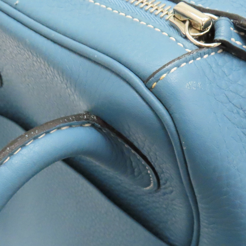 藍色 Taurillon牛皮 Lindy 34 肩背包 口L刻 銀扣【HERMES 愛馬仕】-14