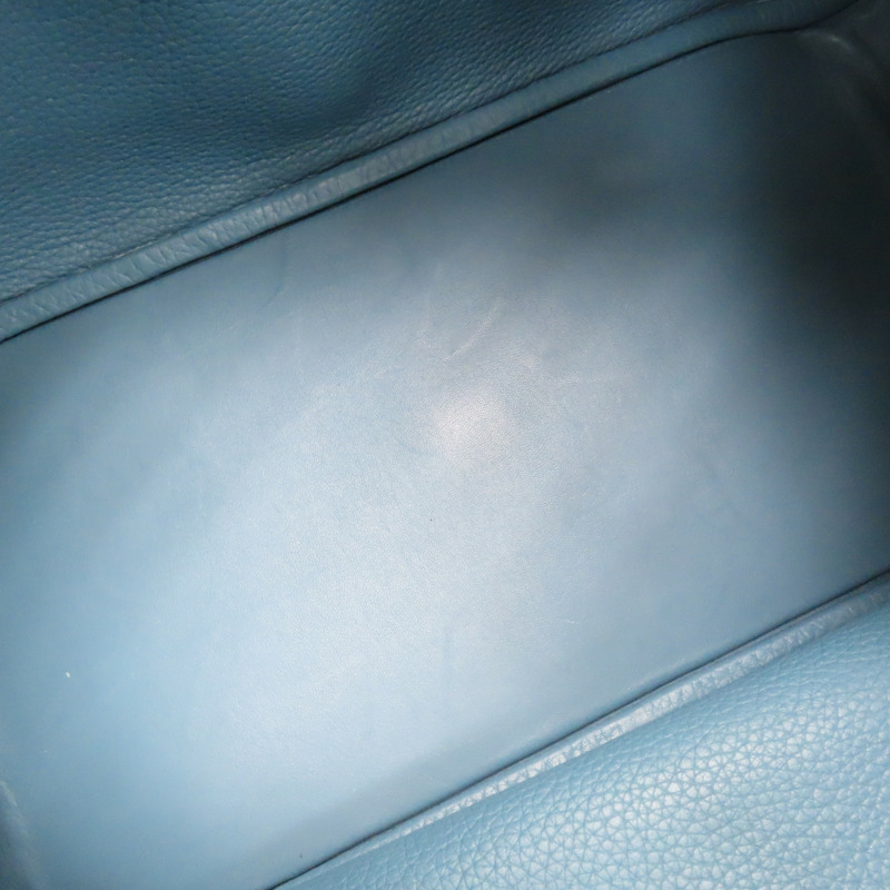 藍色 Taurillon牛皮 Lindy 34 肩背包 口L刻 銀扣【HERMES 愛馬仕】-16