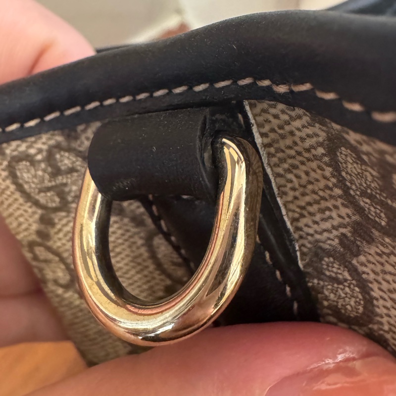 Gucci PVC黑邊手提斜背水桶包-21