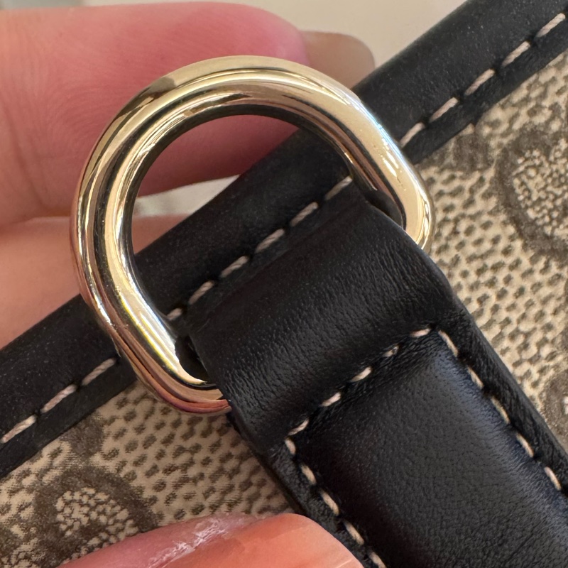 Gucci PVC黑邊手提斜背水桶包-26