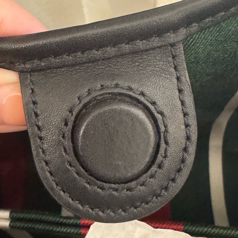 Gucci PVC黑邊手提斜背水桶包-28