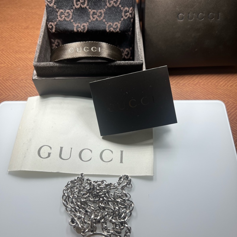 二手 Gucci純銀logo項鍊-0
