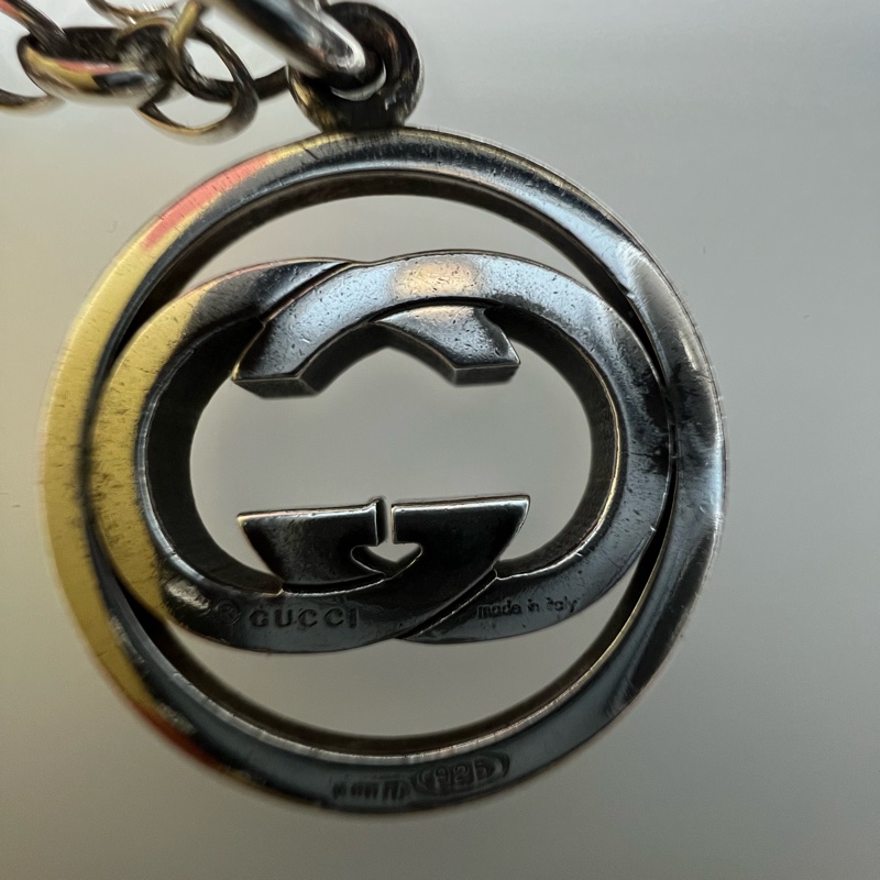 二手 Gucci純銀logo項鍊-8